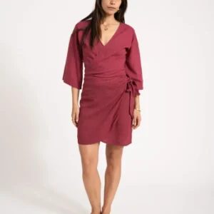 TILTIL Sunny Linen Top Burgundy One Size - Things I Like Things I Love