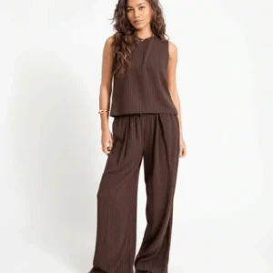 TILTIL Wide Lyna Trousers Brown - Things I Like Things I Love