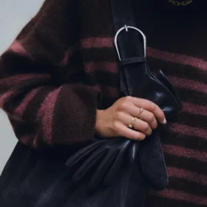 TILTIL Bag Yuki Buckle Suede Black