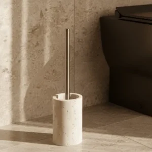 Toilet Brush Holder Pearl Travertine Look - Things I Like Things I Love
