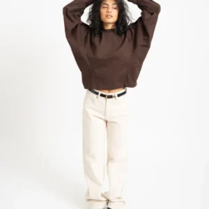 Topshop Rosa Reglan Cinch Cuff Tie Chocolate Bruin - Things I Like Things I Love