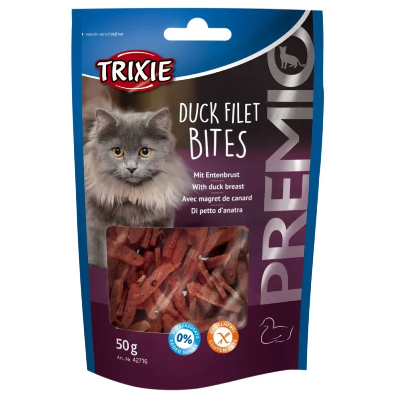 Trixie Katzenleckerli Premio Duck Filet Bites – 50g