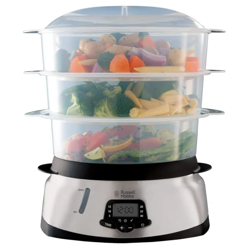 Vaporera de tres pisos Maxicook de Russell Hobbs-RUS2356056