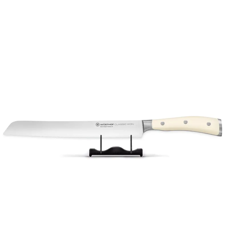 Wusthof - Classic Ikon Broodmes Creme met dubbele kartelrand 23 cm Broodmes Wusthof