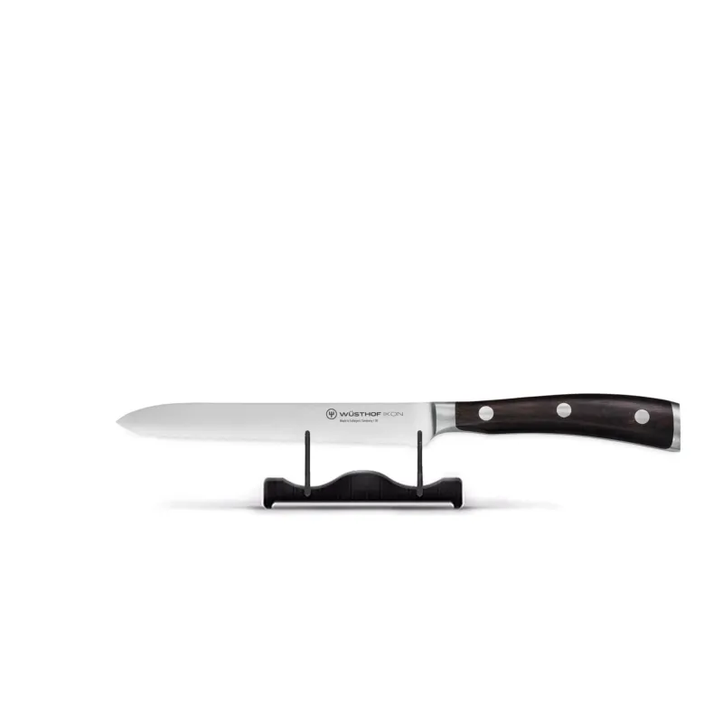 Wusthof - Ikon Tomatenmes met kartel 14 cm - Houten handvat Tomatenmes Wusthof